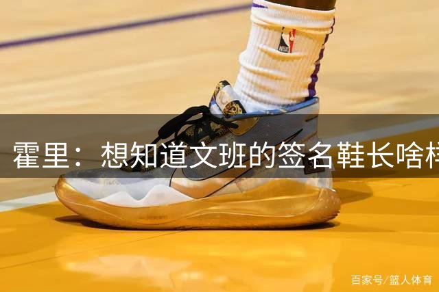 霍里：想知道文班的签名鞋长啥样 没看到有多少人想买他的鞋